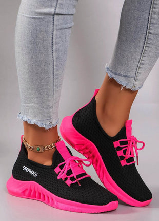 Women's Color blocked Casual Sports Shoes with Strap Comfortable, Breathable, Lightweight, Wear resistant - MimiStylez