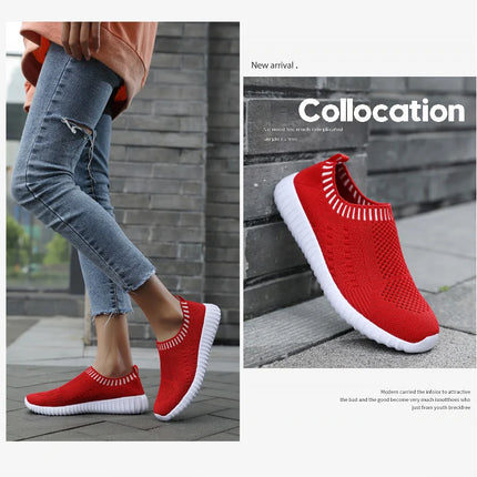 Zapatillas deportivas ultraligeras informales y para correr para mujer, deportivas transpirables y de moda con tejido Fly.