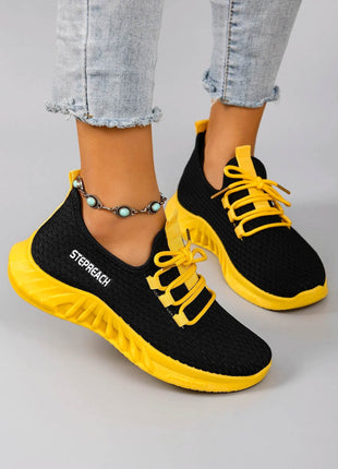 Women's Breathable Mesh Flat Shoes, Women's Shoes, Casual Sneakers Shoes - MimiStylez