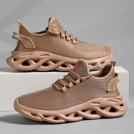 Zapatillas deportivas negras para correr para hombre, informales, marrones, para exteriores, de malla transpirable, ligeras y con absorción de impactos para mujer