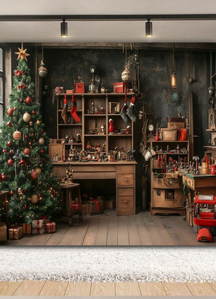 Christmas Backdrop Xmas Tree Fireplace Christmas Background