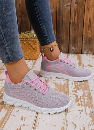 Women's shoes breathable sneakers, casual sneaker lace-up hoes, lightweight shoes - MimiStylez