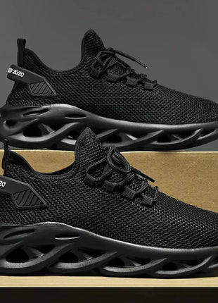 Men Sports Running Black Jogging Shoes Casual Sneakers Brown Outdoor Breathable Mesh Women Light Shock-absorption