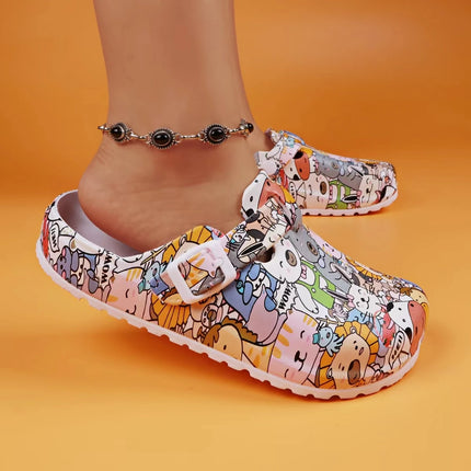 Sandalias planas elegantes con plantillas suaves y correa ajustable, fáciles de poner y cómodas, para mujer.