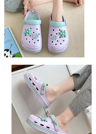 Fashion Sandals Waterproof Slippers Women Shoes Summer Outdoor Slides Soft Sole Clogs