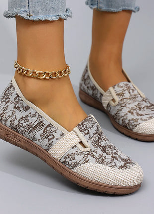 Women's Casual Sports Shoes, Comfortable, Breathable, Lightweight and Wear-Resistant Lazy Shoes, Soft-Soled Flat Shoes