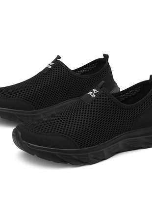 Lightweight Men Casual Shoes Breathable Slip on Male Casual Sneakers Anti-slip Men's Flats Outdoor Walking Shoes Size ds