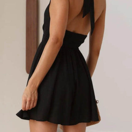 Cutout Halter Neck Mini Dress - MimiStylez