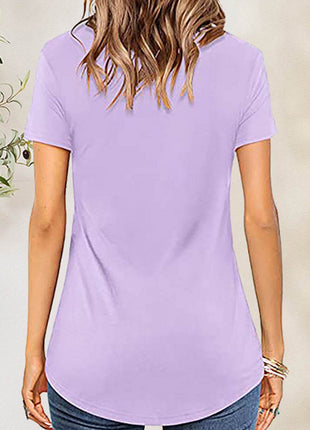 Crisscross Short Sleeve T-Shirt - MimiStylez