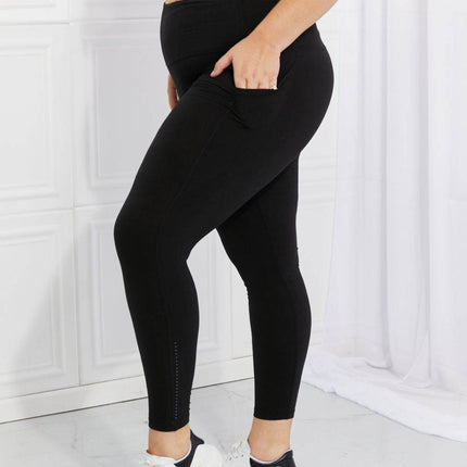 Leggings Depot Full Size Strengthen and Lengthen Reflective Dot Active Leggings - MimiStylez