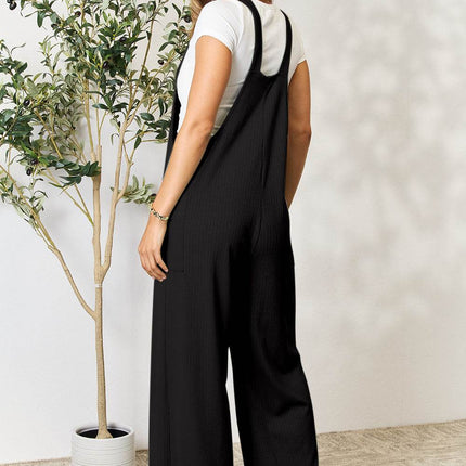 Double Take Full Size Wide Strap Overall with Pockets - MimiStylez