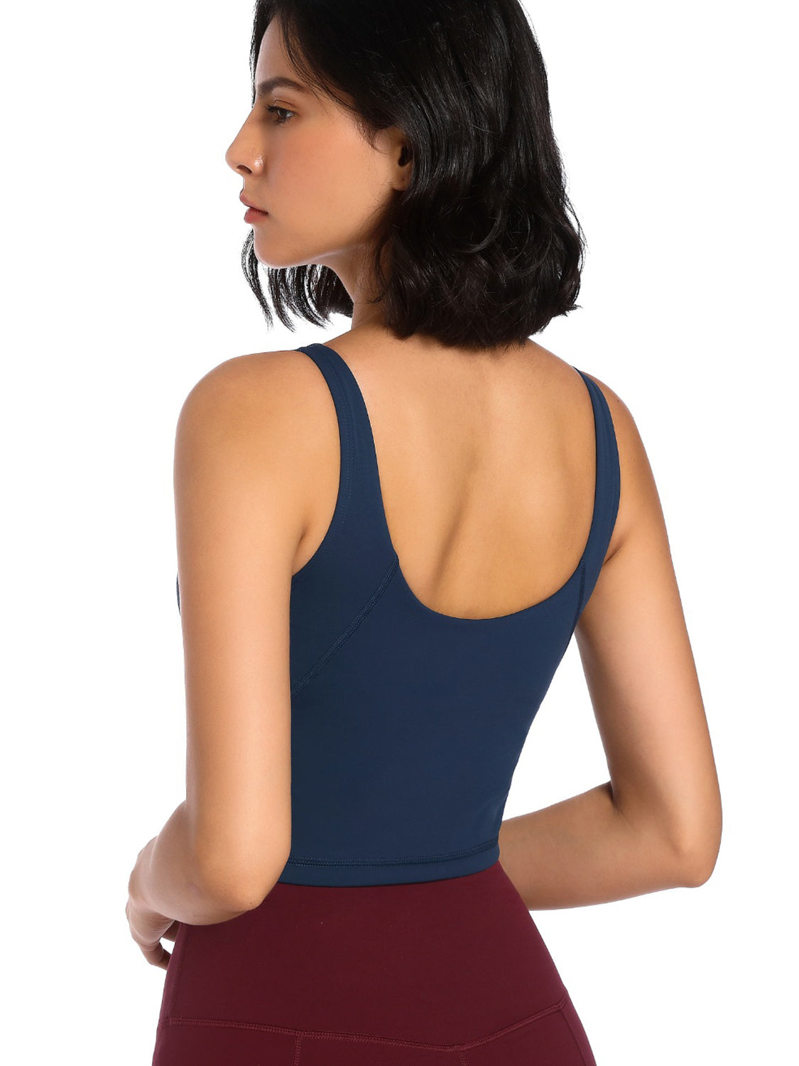 Scoop Neck Wide Strap Active Tank