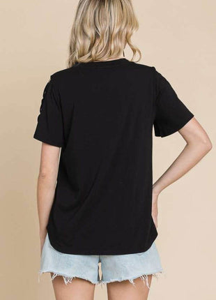 Culture Code Round Neck Crisscross Short Sleeve T-Shirt - MimiStylez