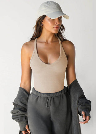 Scoop Neck Wide Strap Tank - MimiStylez