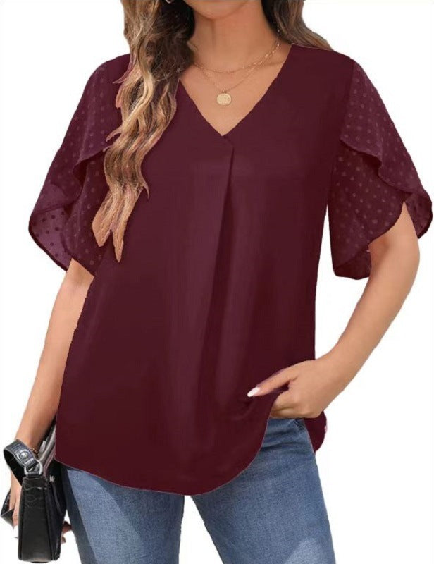 Casual Loose Chiffon Blouse Top For Women