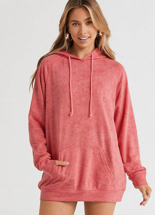 Long Sleeve Front Pocket Hoodie - MimiStylez