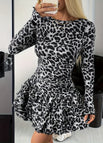 Gray Leopard Print / L