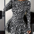 Gray Leopard Print