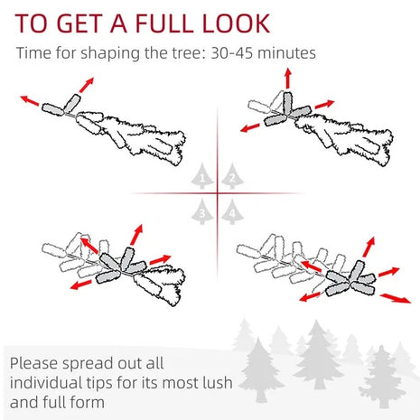 7.5FT Unlit Flocked Pink Christmas Tree Pencil Tree With Pine Shape And Realistic Branches