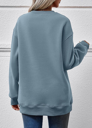 MERRY CHRISTMAS Round Neck Long Sleeve Sweatshirt - MimiStylez