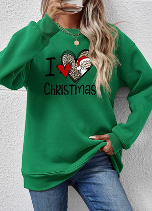 CHRISTMAS Graphic Round Neck Sweatshirt - MimiStylez