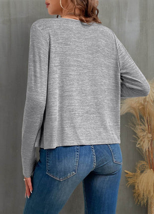 Button Up Long Sleeve Cardigan - MimiStylez