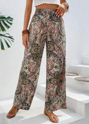 Printed Wide Leg Pants - MimiStylez