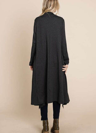 Culture Code Open Front Longline Cover Up with Pockets - MimiStylez