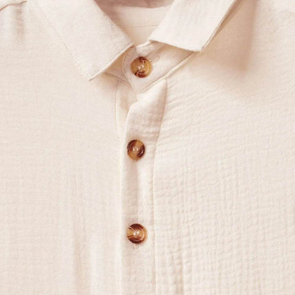 Button Down Short Sleeve Midi Shirt Dress - MimiStylez