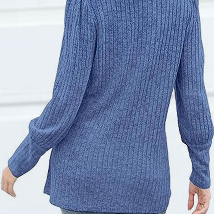 Decorative Button Square Neck Top - MimiStylez