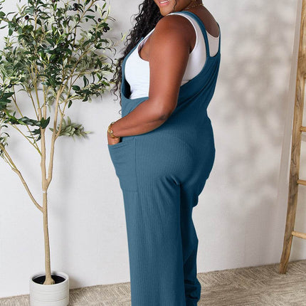Double Take Full Size Wide Strap Overall with Pockets - MimiStylez