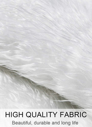 White Christmas Tree Skirt Plush Faux Fur Xmas Tree Carpet Merry Christmas Tree Decorations Ornament New Year Navidad Home Decor