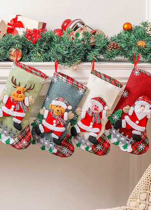 Linen Christmas Tree Gift Bag Ornaments