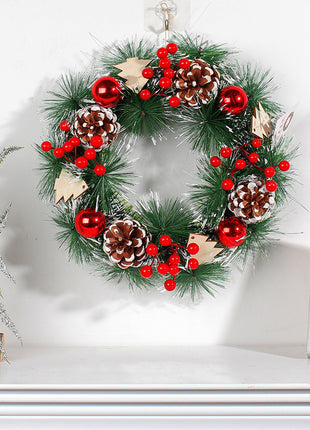 Christmas Wreath Pinecone Wreath Door Hanging Decoration