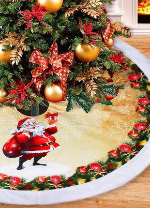 Christmas Tree Bottom Decoration Tree Skirt 98cm Flannel Old Man Tree