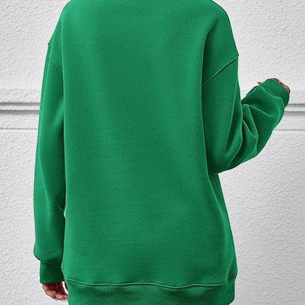 Christmas Tree Graphic Round Neck Sweatshirt - MimiStylez