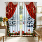 2PCs Christmas Curtain 3D Printing Curtain