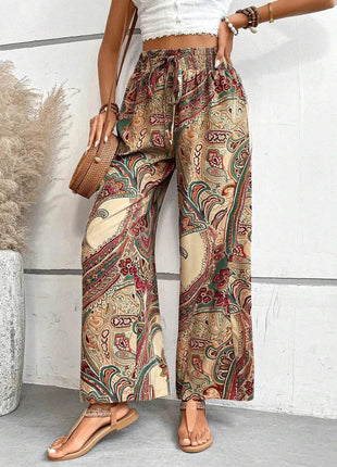 Printed Wide Leg Pants - MimiStylez