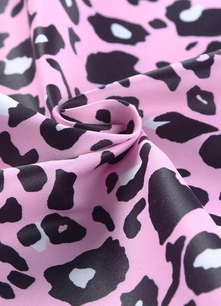 Drawstring Leopard Half Zip Hoodie - MimiStylez