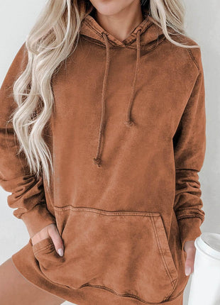 Long Sleeve Front Pocket Hoodie - MimiStylez