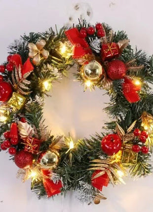 Christmas Wreath Decoration With Lights