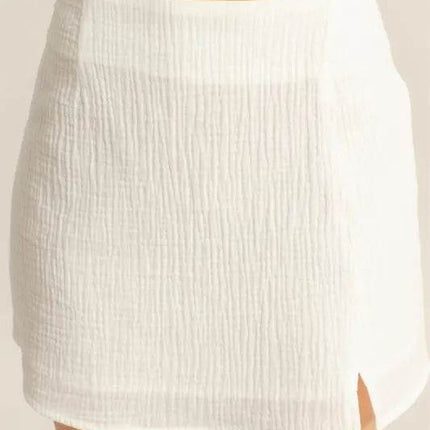 HYFVE Ruched Bra Top and Mini Skirt Set - MimiStylez