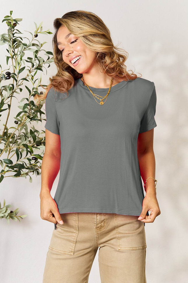 Basic Bae Full Size Round Neck Short Sleeve T-Shirt - MimiStylez