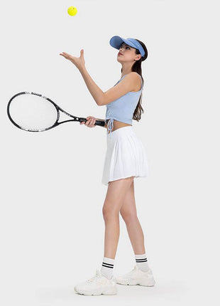 Pleated Detail Mid-Rise Waist Active Skirt - MimiStylez