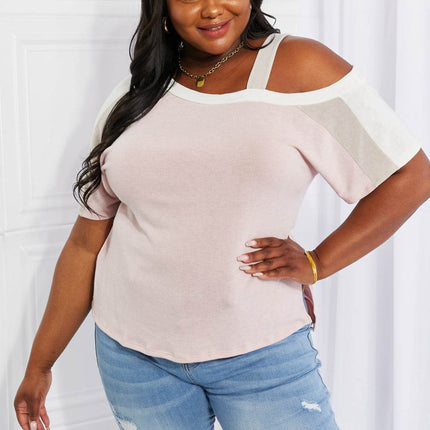Andree by Unit Full Size Something Simple Cold Shoulder Tee - MimiStylez
