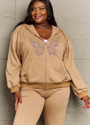 Simply Love Full Size Butterfly Graphic Hoodie - MimiStylez