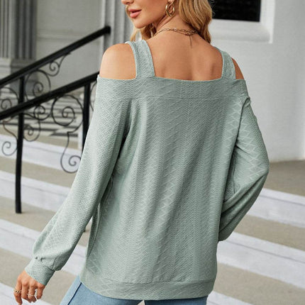 Cold Shoulder Square Neck Cutout Blouse - MimiStylez