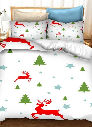 Christmas Printed Polyester Duvet Set