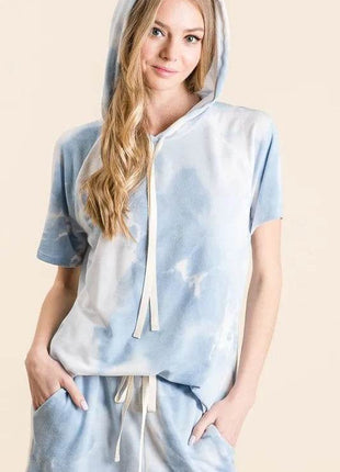 BiBi Tie Dye French Terry Hoodie Top and Bottom Set - MimiStylez