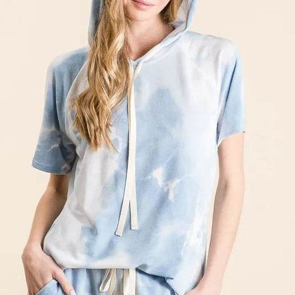 BiBi Tie Dye French Terry Hoodie Top and Bottom Set - MimiStylez